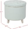 SAFAVIEH Gepolstert Hocker, Rotkehlchen-Ei-Blau, 55 X 55 X 50 Bild 5