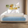 LINGKY Samt Sofabezug 1 2 3 4 Sitzer, L Form Sofaüberwurfe, Ecksofa Sofa überzug Pets Dog Couch überzug Anti-rutsch Sofaschutz, Ultra Weicher Sofaschoner (Blau,90x120 cm/Rechteckig) Bild 4