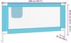 vidaXL Kleinkind Bettschutzgitter Bettgitter Kinderbettgitter Babybettgitter Gitter Kinderbett Babybett Rausfallschutz Blau 200x25 cm Stoff Bild 3