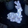 Mojawo Lichtervorhang Acryl Hirsch mit Rehkitz 60 LEDs kaltweiß Außenbeleuchtung Bild 3