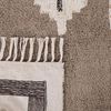 Teppich Baumwolle beige 80x150 cm geometrisches Muster Fransen Kurzflor GEYVE Bild 4