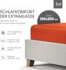Bettwaesche-mit-Stil Mako-Satin Spannbettlaken orange 120x200cm Höhe 21-30cm Bild 2
