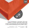 Bettwaesche-mit-Stil Mako-Satin Spannbettlaken orange 120x200cm Höhe 21-30cm Bild 3