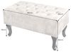 riess-ambiente Fußhocker CHESTERFIELD 80cm champagner beige Samt - Knopfheftung, Nietenbesatz (Einzelartikel, 1 St), eckiger Sitzhocker mit Nosagpolsterung & Nieten im Chesterfield-Design Bild 3
