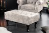 riess-ambiente Fußhocker CHESTERFIELD 80cm champagner beige Samt - Knopfheftung, Nietenbesatz (Einzelartikel, 1 St), eckiger Sitzhocker mit Nosagpolsterung & Nieten im Chesterfield-Design Bild 2