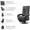 CAVADORE TV-Sessel Tirol / Fernsehsessel mit Aufstehhilfe, elektrisch verstellbarer Relaxfunktion / 2 E-Motoren / 74 x 112 x 82 / Strukturstoff: Grau Bild 4