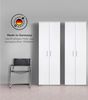mokebo® Mehrzweckschrank Set 2-teilig 'Die Allzweckwaffe', Schrank-Set mit Aktenschrank & Besenschrank in Betonoptik BZW. Grau, auch als Moderne Wohnwand Bild 2