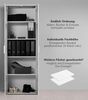 mokebo® Mehrzweckschrank Set 2-teilig 'Die Allzweckwaffe', Schrank-Set mit Aktenschrank & Besenschrank in Betonoptik BZW. Grau, auch als Moderne Wohnwand Bild 4