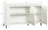 Dmora - Kommode Nyandeni, Wohnzimmerbuffet, Wohnzimmer-Sideboard, Moderne Küchen-Speisekammer, Made in Italy, 138x40h90 cm, Glänzendes Weiß und Anthrazit Bild 2