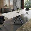 riess-ambiente Esstisch ETERNITY 160-200cm weiß/schwarz – Keramik, Marmor-Look, Metallgestell (Einzelartikel, 1-St), Sterngestell & ausziehbar für Flexibilität – ideal bis zu 8 Personen Bild 2