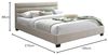 Vente-unique - FAUSTIN Bett Stoff Beige - B 215,5 cm x H 89 cm x L 165 cm Bild 3