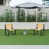 QLS Gartenbank Bankbeine HELSINKI (Set 2 Stück, pulverbeschichtet), Bankgestell Bankfüße Beine aus Stahl schwarz Bild 4