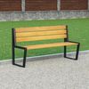QLS Gartenbank Bankbeine HELSINKI (Set 2 Stück, pulverbeschichtet), Bankgestell Bankfüße Beine aus Stahl schwarz Bild 5