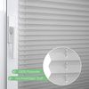 bobodeco Plissee ohne Bohren Klemmfix Faltrollo Jalousie Grau 35x130 cm (BxH), Plisseerollo Sichtschutz und Sonnenschutz Blickdicht Easyfix lichtdurchlässig Rollo für Fenster & Tür Bild 2