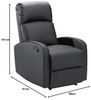 Vente-unique - Relaxsessel Fernsehsessel - Kunstleder - Schwarz - ISAO Bild 3