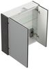 Spiegelschrank 60cm inkl. Design LED-Lampe und Glasböden anthrazit gemasert : Anthrazit gemasert Bild 4