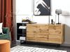 Sideboard mit 2 Türen FIORA 75 cm Heller Holzfarbton Bild 2