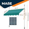 KESSER® Klemmmarkise mit Handkurbel Balkon, Balkonmarkise ohne Bohren, UV-beständig höhenverstellbar wasserabweisend , Sonnenschutz, Terrassenüberdachung , einfache Montage 350cm, Petrol Grün Bild 5