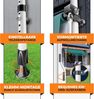 KESSER® Klemmmarkise mit Handkurbel Balkon, Balkonmarkise ohne Bohren, UV-beständig höhenverstellbar wasserabweisend , Sonnenschutz, Terrassenüberdachung , einfache Montage 350cm, Petrol Grün Bild 3