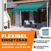 KESSER® Klemmmarkise mit Handkurbel Balkon, Balkonmarkise ohne Bohren, UV-beständig höhenverstellbar wasserabweisend , Sonnenschutz, Terrassenüberdachung , einfache Montage 350cm, Petrol Grün Bild 2