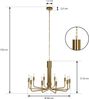 Lindby Kronleuchter Elanova, Metall, Gold / Messing IP20, 10 x 40 W Bild 5