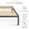 Novilla Metallbett Metallrahmenbett mit Lattenrost Bettgestell Für Erwachsene, Kinder, Jugendliche, 160x190 cm, Schwarz Bild 5