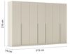 Rauch Möbel Alabama, Kleiderschrank für Schlafzimmer, Kinderzimmer, Wohnzimmer, Garderobe, Flur, 7-türig, mit Zubehör Basic, Farbe Beige, Breite 315 cm Bild 3