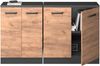 Küchenschrank für Dachschrägen R-Line Goldkraft Eiche 140 cm 2er Set Schrankkorpuss 60 cm Tiefe Vicco Bild 5