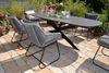 240cm ovaler Gartentisch Salo Beschichtung Ceramic grau + 6 bequeme Gartenstühle Portofino Bild 2
