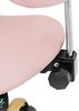 Physa Drehstuhl Sattelstuhl Sattelhocker mit Lehne Rollhocker Rosa/Golden, Zartrosa, Golden Bild 5