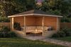 Alpholz 5-Eck Gartenlaube Maik 40 Gartenlaube aus Holz Blockhaus mit 40 mm Wandstärke Holzhaus mit Montagematerial Bild 3