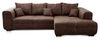 Cavadore Ecksofa Mavericco / XXL Eckcouch Inkl. Rückenkissen und Zierkissen / Longchair rechts / Industrial Style / 285 x 69 x 170 (BxHxT) / Mikrofaser Braun Bild 4