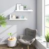 WOLTU 2X Wandregal Wandboard Bücherregal Regale für Deko Wandablagen aus MDF Holz, 2er Set Hängeregal Weiss, 70 x 23 x 3,8 cm RG9369ws-2 Bild 2