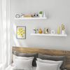 WOLTU 2X Wandregal Wandboard Bücherregal Regale für Deko Wandablagen aus MDF Holz, 2er Set Hängeregal Weiss, 70 x 23 x 3,8 cm RG9369ws-2 Bild 4