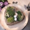 Dekoleidenschaft Pflanzschale "Herz" Weide & Reisig grau, Pflanzkorb Ø 35 cm, Blumenkorb, Pflanztopf, rustikales Pflanzgefäß in Herzform, Balkon & Gartendeko Bild 2
