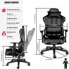 TecTake 800295 Bürostuhl Racing Gaming Stuhl ergonomisch mit Armlehnen inkl. Lordosenstütze und Nackenkissen - Diverse Farben - (schwarz schwarz | Nr. 402229) Bild 2