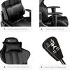 TecTake 800295 Bürostuhl Racing Gaming Stuhl ergonomisch mit Armlehnen inkl. Lordosenstütze und Nackenkissen - Diverse Farben - (schwarz schwarz | Nr. 402229) Bild 4