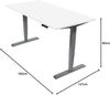 Desktopia Pro X - Elektrisch höhenverstellbarer Schreibtisch / Ergonomischer Tisch mit Memory-Funktion, Weiß, Gestell Grau, 160x80 cm Bild 2