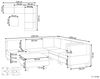 Beliani 'Unstad' Sofa, Dunkelgrau, Stoff, 72 x 228 x 228 cm, mit Ottomane, Links Bild 3