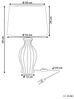 'Samina' Tischlampe Grün Keramik 59 cm Stoffschirm Graubeige Vasenform Kabel mit Schalter Retro-Stil Bild 3