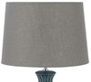 'Samina' Tischlampe Grün Keramik 59 cm Stoffschirm Graubeige Vasenform Kabel mit Schalter Retro-Stil Bild 5