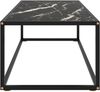 vidaXL Couchtisch Schwarz mit Weißem Glas in Marmor-Optik 80x80x35 cm 322877 Bild 5