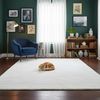 VIMODA Teppich Wohnzimmer Schlafzimmer Flauschig, kurzflorig – waschbar und Fußbodenheizung geeignet,Farbe:Creme;Maße:120x160 cm Bild 2