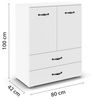rauch Aditio Box, Kommode, 2-türig, 2 Schubladen, mit Softclose-Funktion, Farbe Weiß, BxHxT 80x100x42cm Bild 3