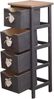 Rebecca Mobili Kommode Schubladenkommode 4 Schubladen Holz Grau Shabby Badezimmer Eingang Schlafzimmer - 71 x 25 x 25 cm (H x B x T) - Art. RE4560 Bild 5