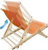 Liegestuhl klappbar aus Holz 3 Liegepositionen bis 120 kg Orange Bild 5