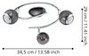 Eglo 31007 Spot LED BIMEDA Stahl nickel-nero, chrom GU10-LED max. 3X2,8W L:29cm H:34,5cm 3000K Bild 5