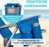 #WEJOY Strandstuhl klappstuhl Camping tragbar Stark stabil Campingstuhl Lay Flat Chair verstellbare Rückenlehne, mit Kopfstütze, Armlehnen Bild 5