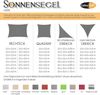 CelinaSun Sonnensegel inkl Befestigungsseile Premium HDPE wetterbeständig atmungsaktiv Quadrat 3x3 m Streifen hellgrau weiß Bild 4
