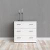Dmora - Kommode Addie, Mehrzweckkommode, Schlafzimmerkommode, Schrank mit Schubladen, 74x36 h70 cm, Wei? Bild 4